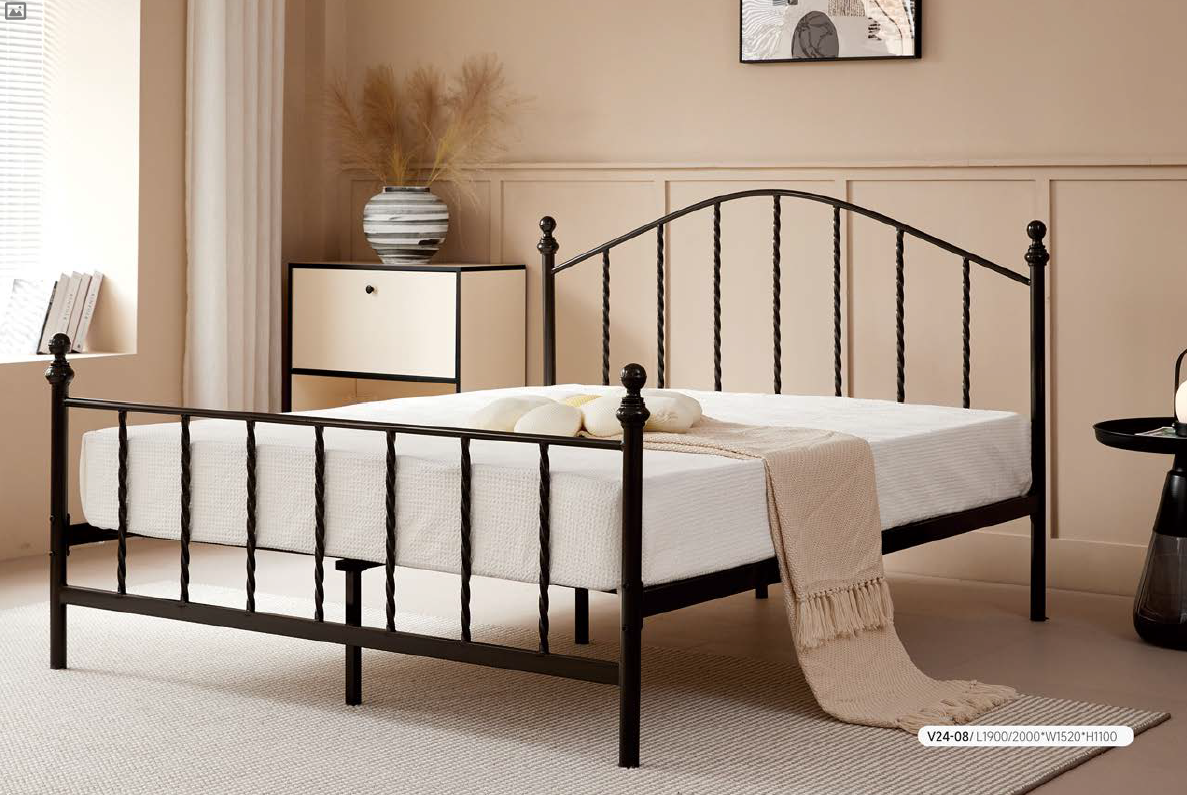 Steel Bed Frame Design Home Hotel School Dormitory Hostel Apartment Foldable Metal Single Bed for Adults