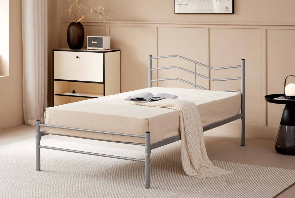 Metal Bed for Adults Worker Iron Bed Frame Single Beds for Sale