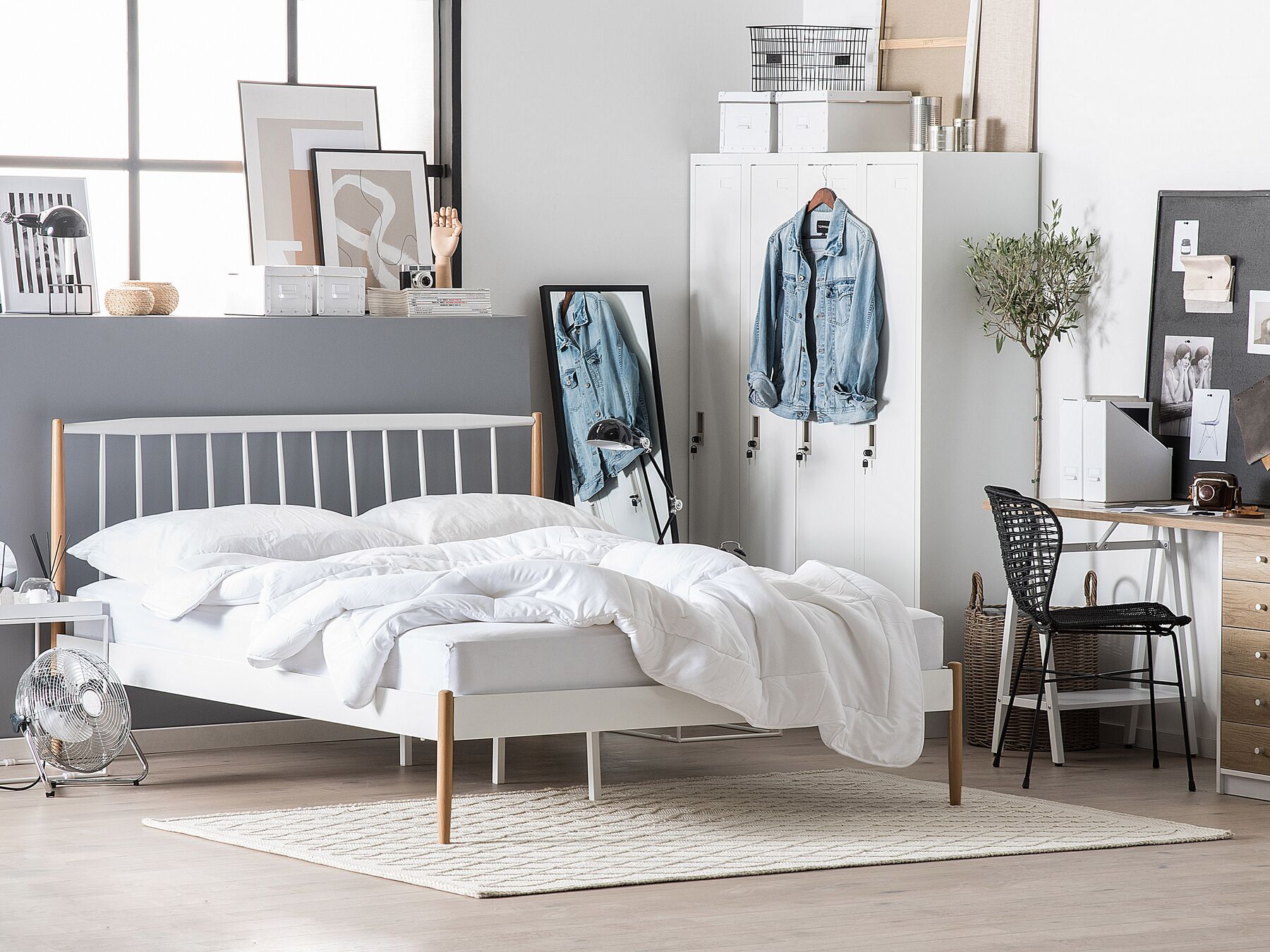 Bed Metal 180 x 200 cm (EU Super King) White