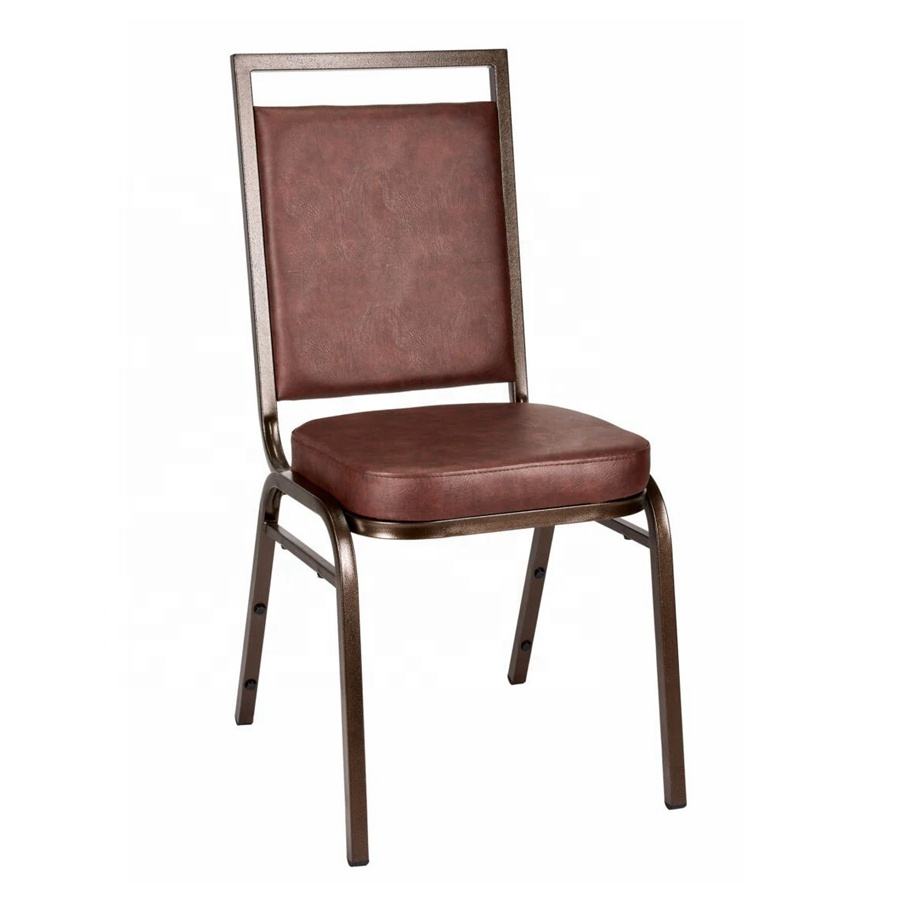 Modern Buffet Square Banquet Chair with Metal Frame Durable & Comfortable for Apartment Hospital Workshop & Park Use