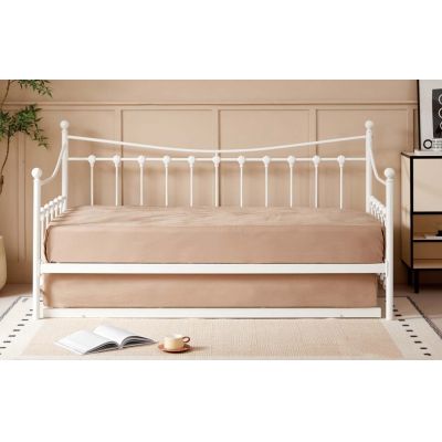 Daybed Sofa Bed Fashion Simple Double king Iron Metal Queen Size Day Bed with Trundle