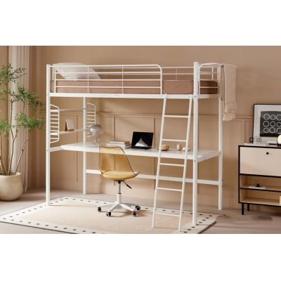 Two Floor Bedroom Furniture Table Desk Modern Double Decker Hotel Design Boarding School Dormitory Base Metal Bunk Bed Adult