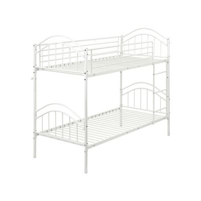 Bunk Bed Metal CHARTRES 90 x 200 cm (EU Single) White